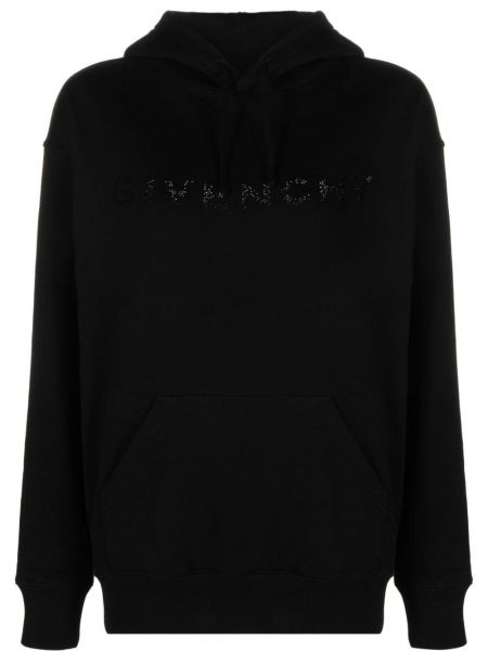 Памучен суичър с качулка Givenchy черно