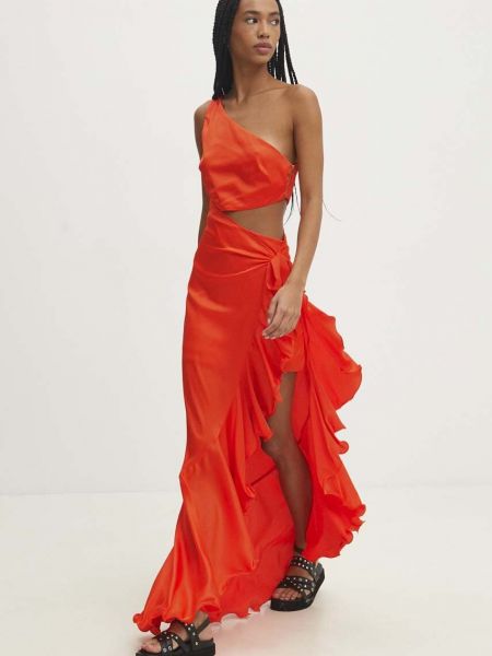 Sukienka midi Answear Lab pomarańczowa