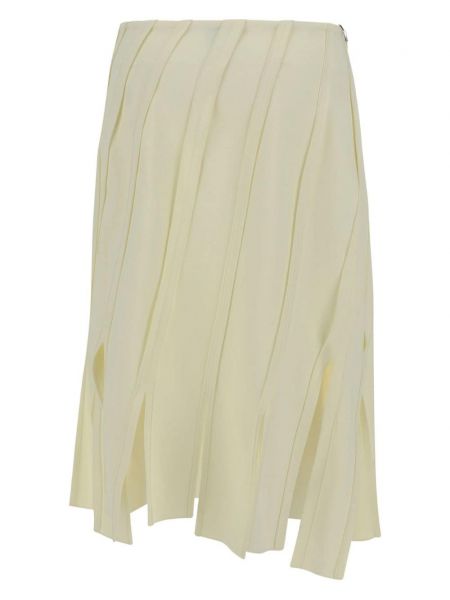 Drapované midi sukně Bottega Veneta žluté