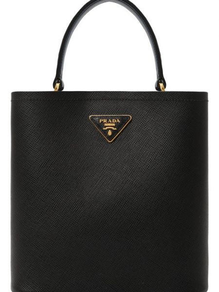 Кожаная сумка Prada черная