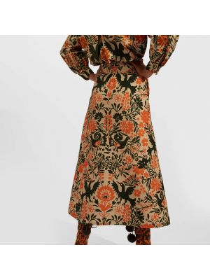 Falda larga de lana con estampado elegante La Doublej
