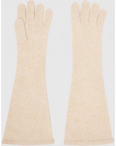 Кашемірові рукавички Toteme, бежеві