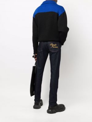 Skinny jeans mit stickerei Alexander Mcqueen blau