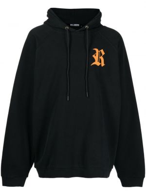 Hoodie med broderi Raf Simons svart