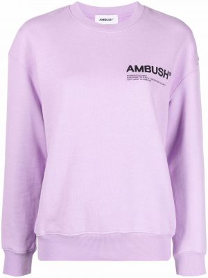 Trykt bomull sweatshirt Ambush lilla