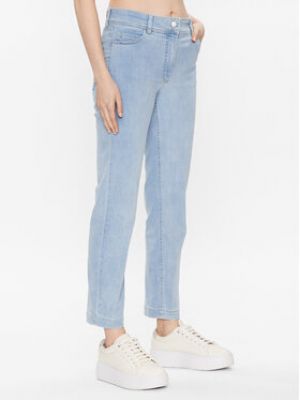 Niebieskie proste jeansy Olsen