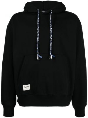 Pamučna hoodie s kapuljačom Five Cm crna