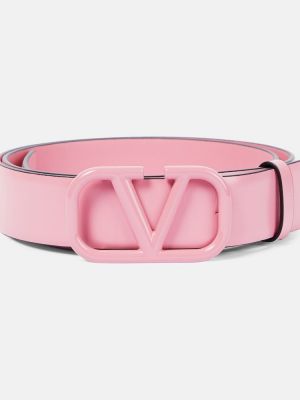 Cintura di pelle Valentino Garavani rosa