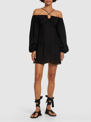 Mini vestido de viscosa Designers Remix negro