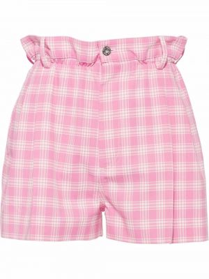 Sjekket shorts papirpose Miu Miu rosa