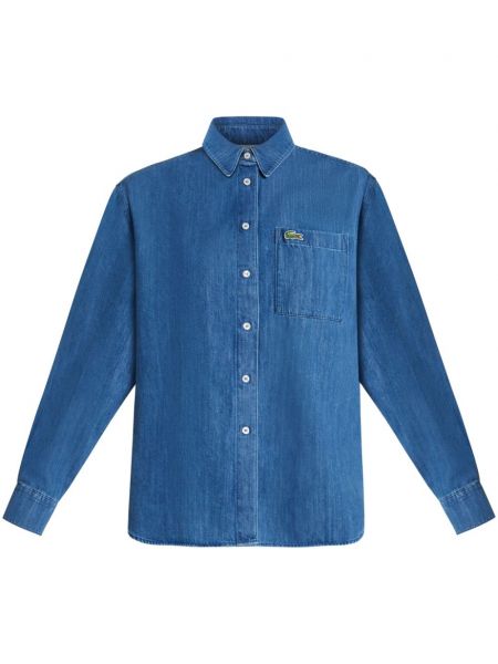 Džínová košile Lacoste modrá