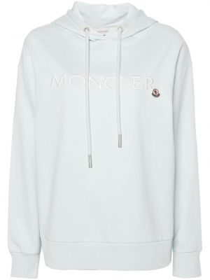 Pamučna hoodie s kapuljačom s vezom Moncler