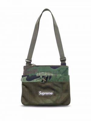 Zielona torebka z nadrukiem Supreme