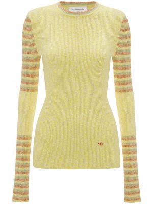 Плетен пуловер с кръгло деколте Victoria Beckham
