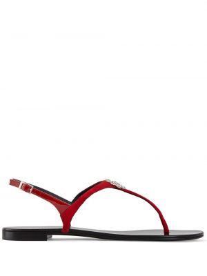 Sandalias con apliques Giuseppe Zanotti rojo