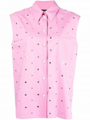 Koszula bez rękawów Boutique Moschino różowa
