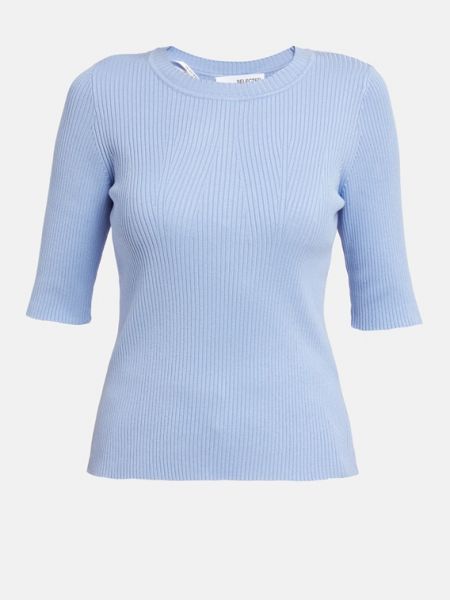 Пуловер с коротким рукавом Selected Femme синий