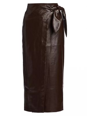 Кожаная юбка в горошек из искусственной кожи Line & Dot