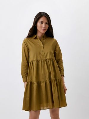Платье-рубашка Uniqlo хаки