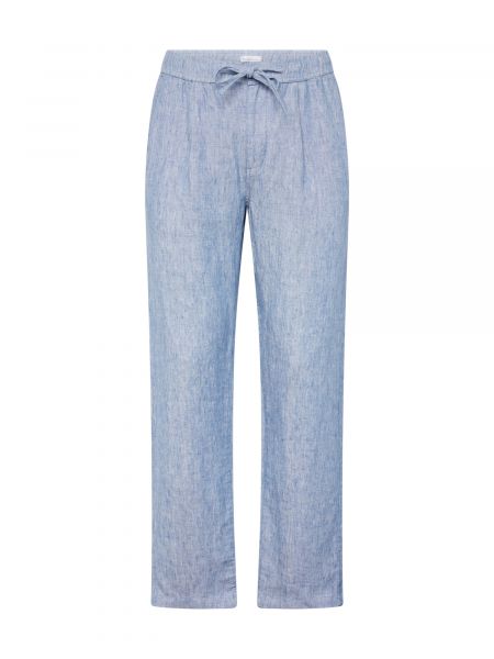Pantaloni plissettati Knowledgecotton Apparel blu