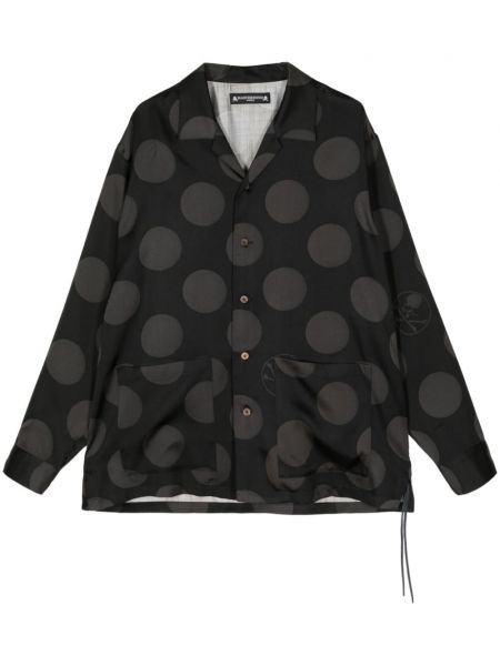 Chemise en soie à pois Mastermind World noir