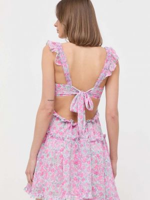 Mini ruha For Love & Lemons rózsaszín