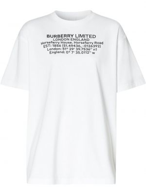 Majica s printom Burberry bijela