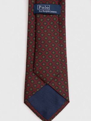 Jedwabny krawat Polo Ralph Lauren bordowy