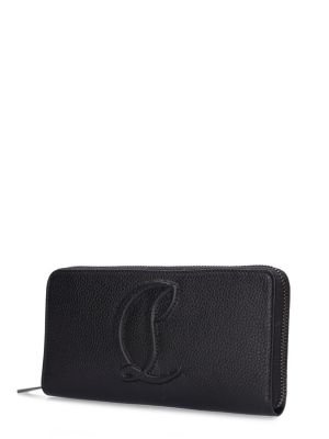Kožená peňaženka Christian Louboutin čierna