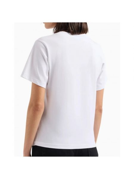 Camiseta de algodón de tela jersey Emporio Armani blanco