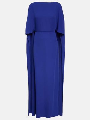 Hedvábné dlouhé šaty Valentino modré