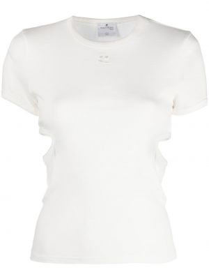 T-shirt avec applique Courrèges blanc