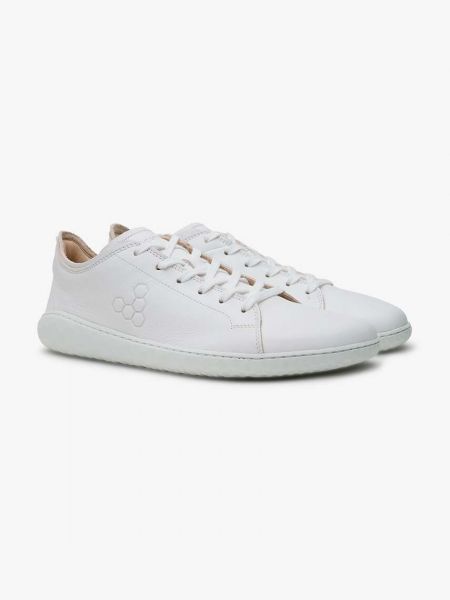 Sneakersy skórzane Vivobarefoot białe
