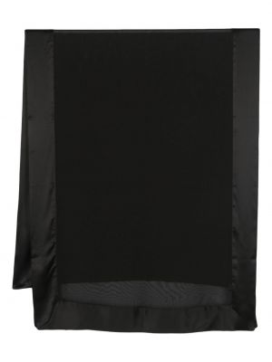 Průsvitný hedvábný šál Saint Laurent černý