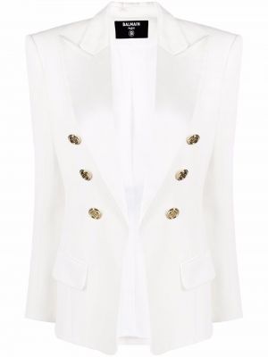 Lang blazer Balmain hvit