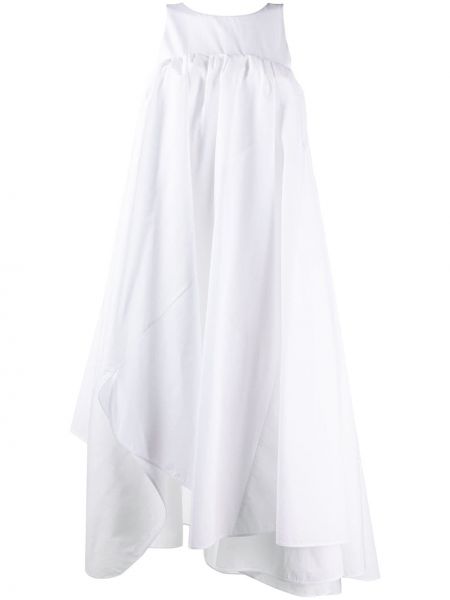 Vestido sin mangas asimétrico Nina Ricci blanco