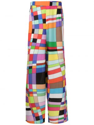 Pantalon droit à imprimé à motif géométrique Amir Slama