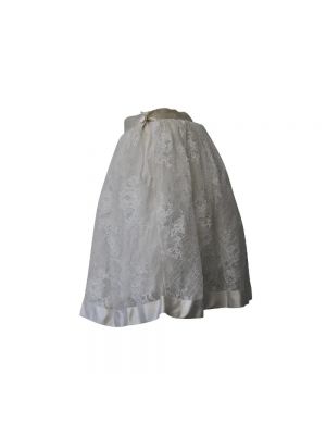 Spódnica bawełniana Miu Miu Pre-owned biała