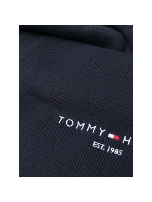 Bufanda de algodón Tommy Hilfiger azul