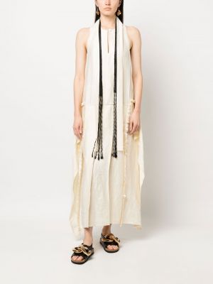 Kleid mit plisseefalten Wales Bonner weiß