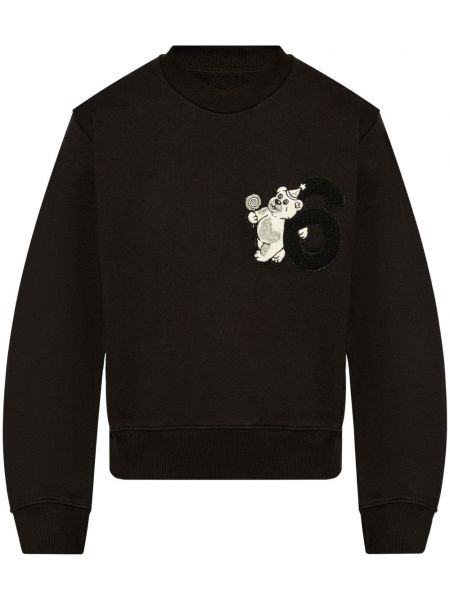 Bomuld sweatshirt Mm6 Maison Margiela sort