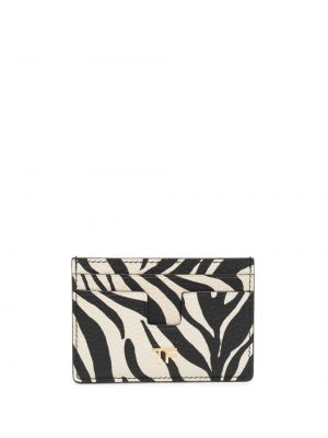 Usnjena denarnica s potiskom z zebra vzorcem Tom Ford