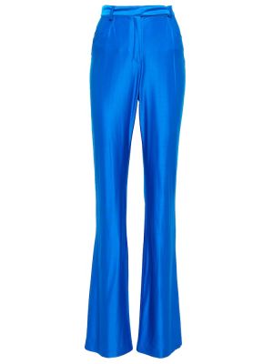 Сатиновые брюки на шпильке Alexandre Vauthier, синие