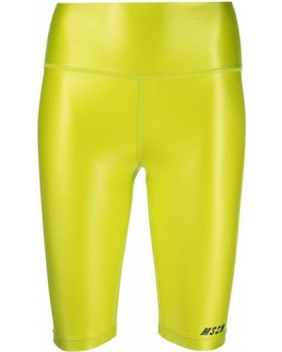 Pantalones cortos deportivos de cintura alta Msgm amarillo
