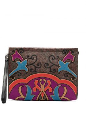 Brodert clutch Etro brun