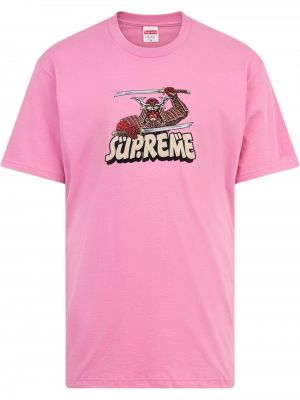 Camiseta manga corta Supreme rosa