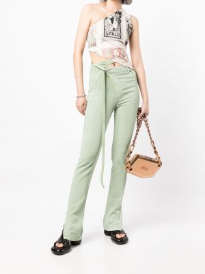 Asymmetrische slim fit skinny jeans Ottolinger grün