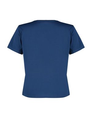 Pletené tričko s výšivkou Trendyol modré