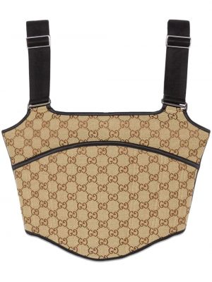 Crop top Gucci beżowy