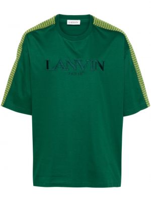 T-krekls ar izšuvumiem Lanvin zaļš